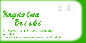 magdolna briski business card